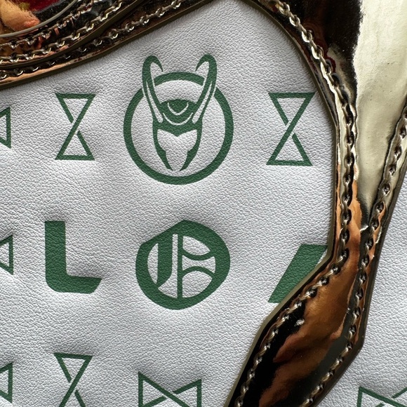 Green and White Backpack with Gold Horns main image 4
